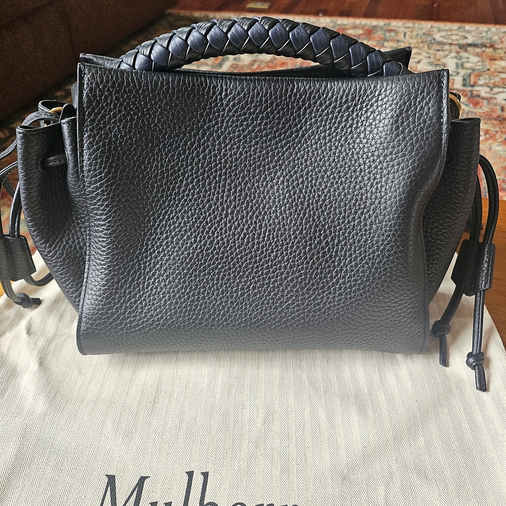 Mulberry Black Leather Shoulder Bag with Gold Hardware - Picture 5 of 10